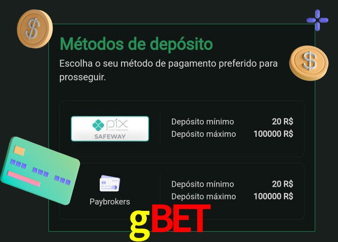 O cassino gbet oferece uma grande variedade de métodos de pagamento